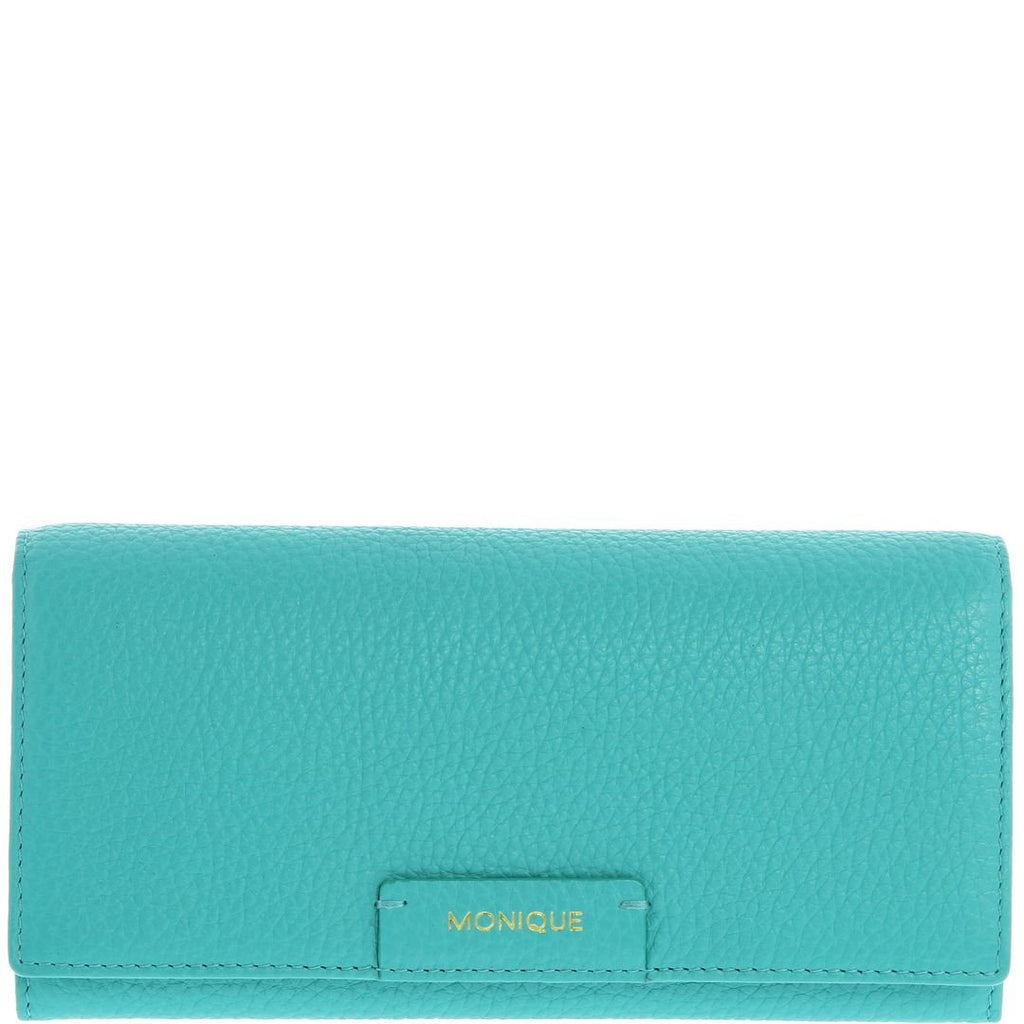 Monique-Amiya Leather Wallet-TURQUOISE-Womens Wallet - Gabee Bags | Gabee.com.au - 1