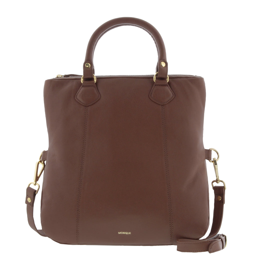 Ember Leather Fold Over Tote