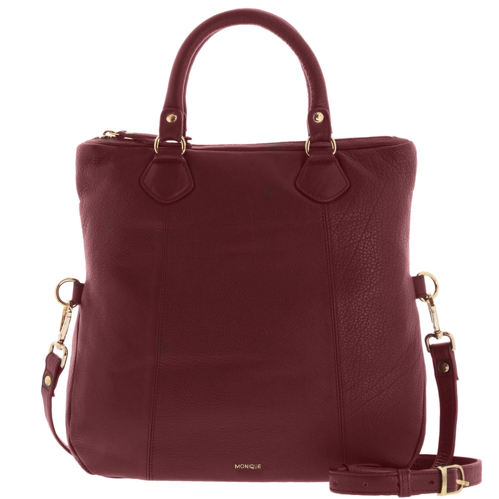 Ember Leather Fold Over Tote