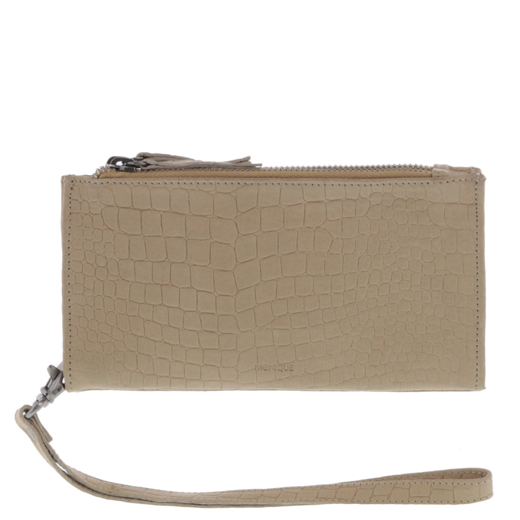 Zadie Leather Double Zip Pouch