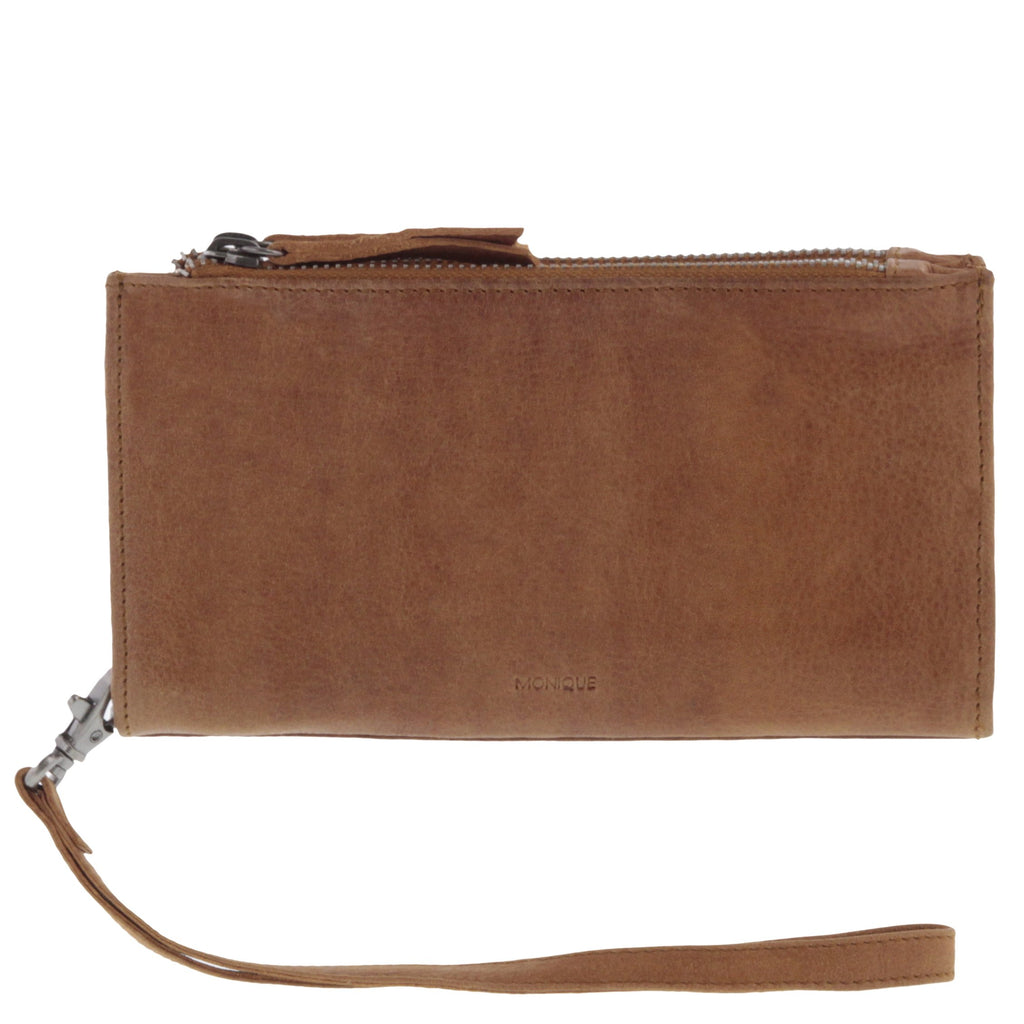 Zadie Leather Double Zip Pouch