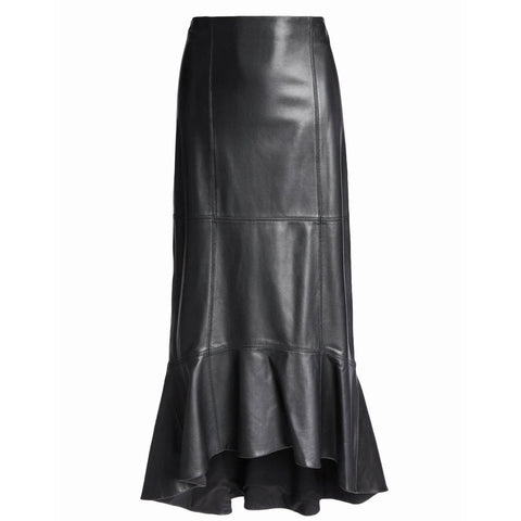 Skyla Leather Midi Skirt