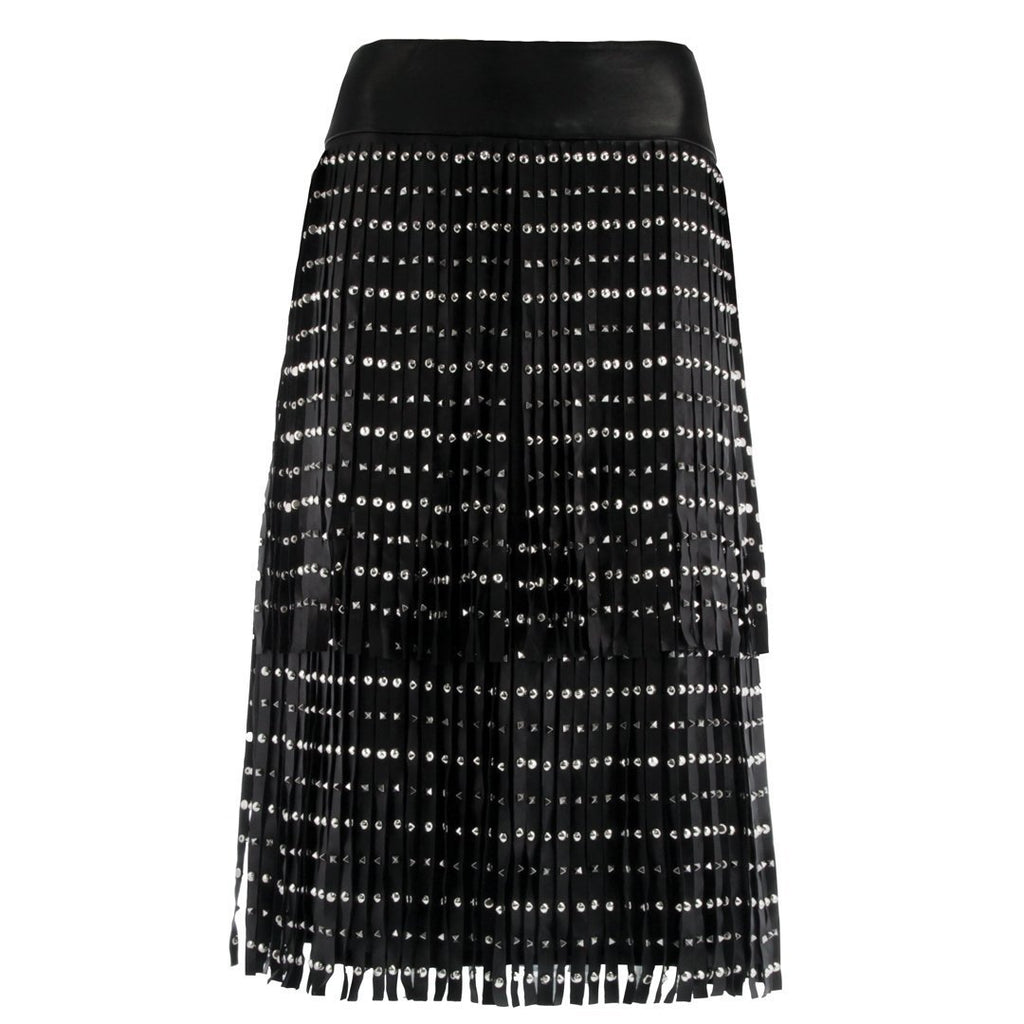 Zendaya Leather Midi Skirt